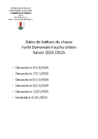 2024 Dates battues FD FOUCHY-URBEIS