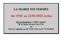 fermeture mairie 19-01-26